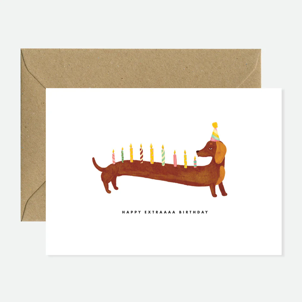 Dachshunds Extra Birthday - Audio Greeting Card